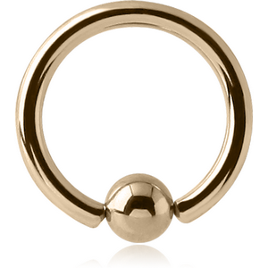 14K GOLD BALL CLOSURE RING