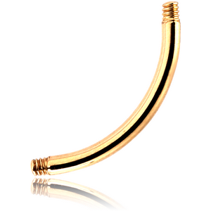 14K GOLD CURVED BARBELL PIN