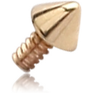 14K GOLD CONE FOR 1.2MM INTERNALLY THREADED PINS