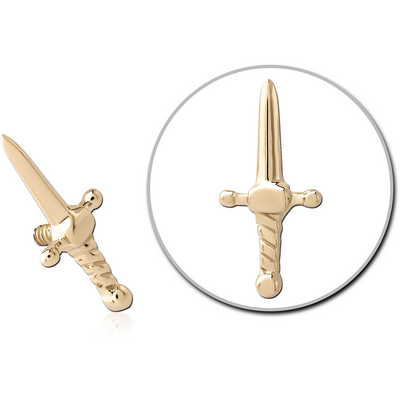 14K GOLD ATTACHMENT FOR 1.2MM INTERNALLY THREADED PINS