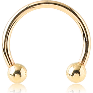 14K GOLD MICRO CIRCULAR BARBELL