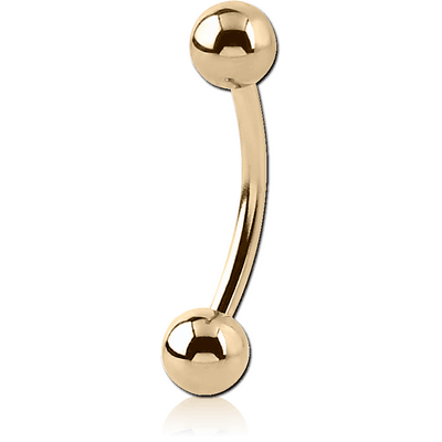 18K GOLD CURVED MICRO BARBELL