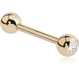 18K GOLD JEWELLED BARBELL