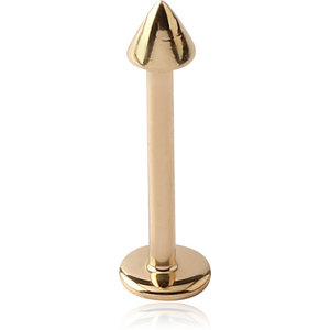 18K GOLD MICRO LABRET WITH CONE