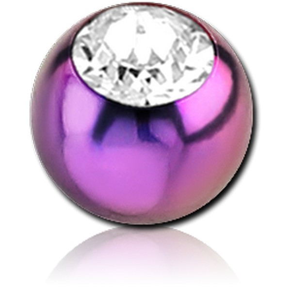 ANODISED SURGICAL STEEL SWAROVSKI CRYSTAL JEWELLED MICRO BALL