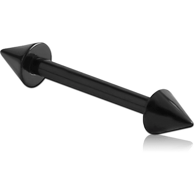 BLACK PVD COATED SURGICAL STEEL MICRO BARBELL WITH CONES