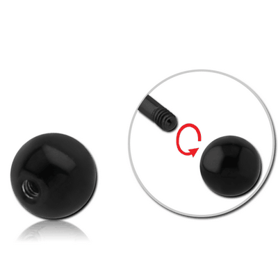 BLACK PVD COATED SURGICAL STEEL MICRO BALL