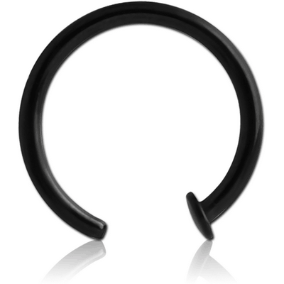 BLACK PVD COATED SURGICAL STEEL OPEN NOSE RING
