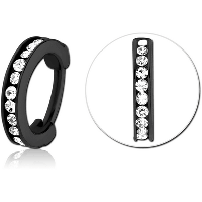 BLACK PVD COATED SURGICAL STEEL JEWELLED MULTI PURPOSE CLICKER