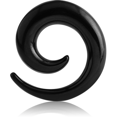 BLACK PVD COATED SURGICAL STEEL EAR SPIRAL