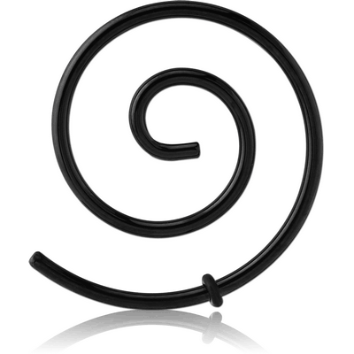 BLACK PVD COATED SURGICAL STEEL WIRE EAR SPIRAL