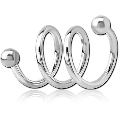 SURGICAL STEEL 3TURN SPIRAL BARBELL