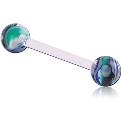 UV ACRYLIC FLEXIBLE BARBELL WITH JAW BREAKERS BALL