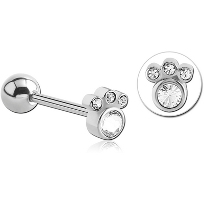 SURGICAL STEEL JEWELLED BARBELL