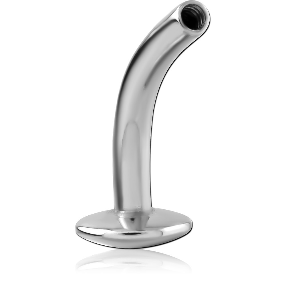 SURGICAL STEEL INTERNALLY THREADED CURVED LABRET PIN