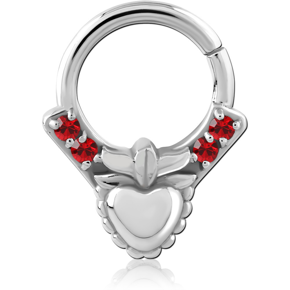 SURGICAL STEEL JEWELED SEAMLESS RING