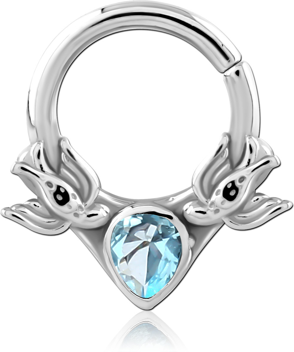 SURGICAL STEEL JEWELED SEAMLESS RING