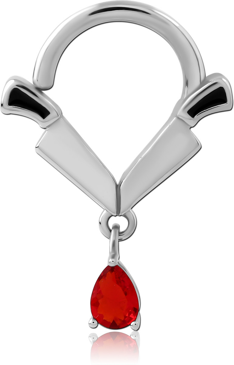 SURGICAL STEEL JEWELED SEAMLESS RING