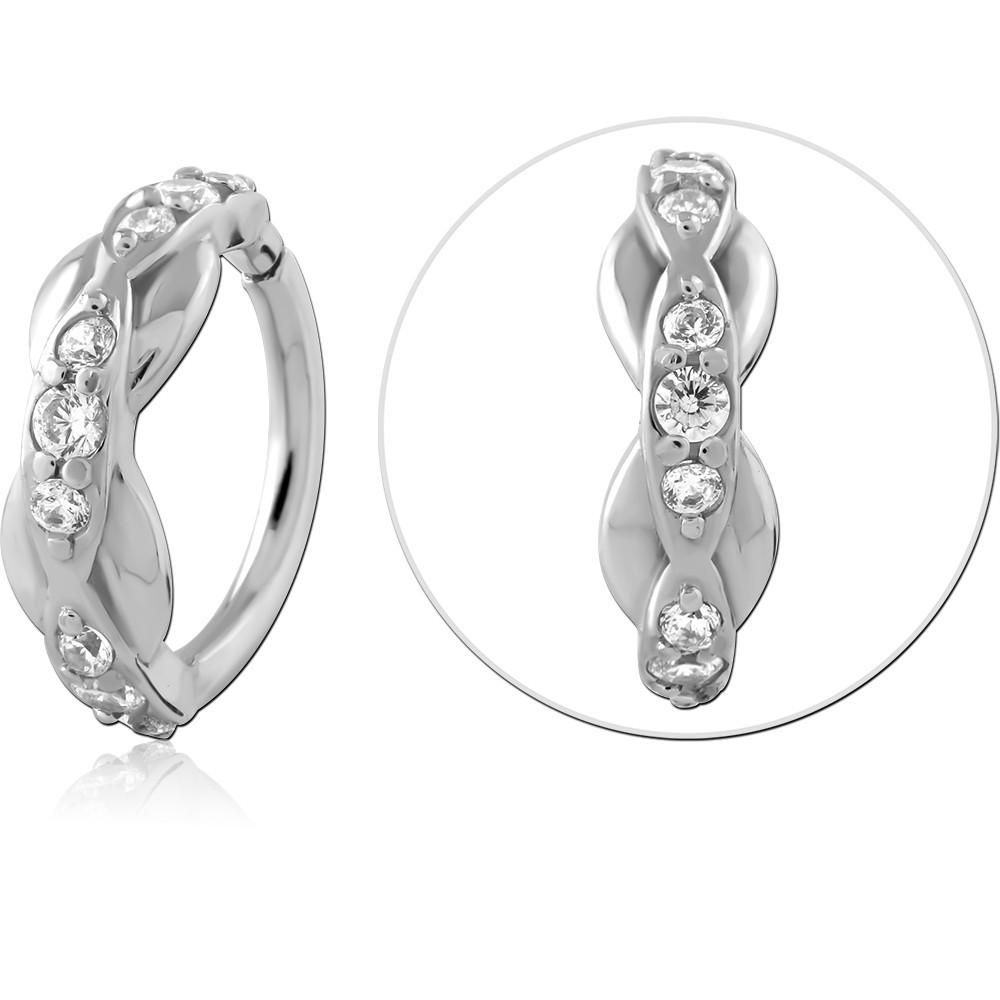 SURGICAL STEEL JEWELED SEAMLESS RING