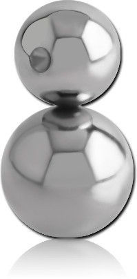 SURGICAL STEEL DOUBLE BALL FOR BALL CLOSURE RING