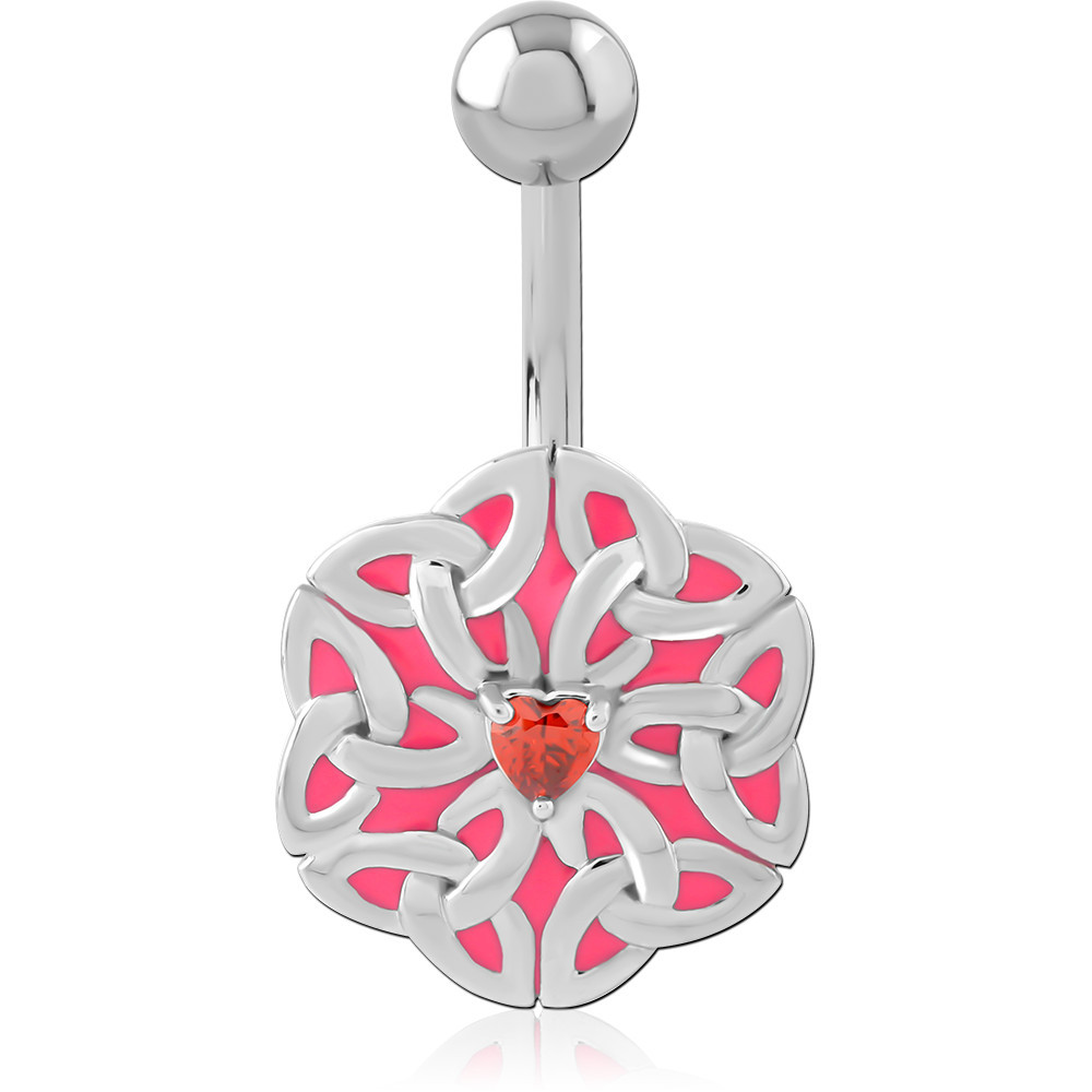 SURGICAL STEEL JEWELED NAVEL BANANA