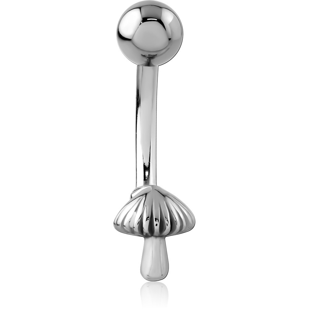 SURGICAL STEEL JEWELED NAVEL BANANA