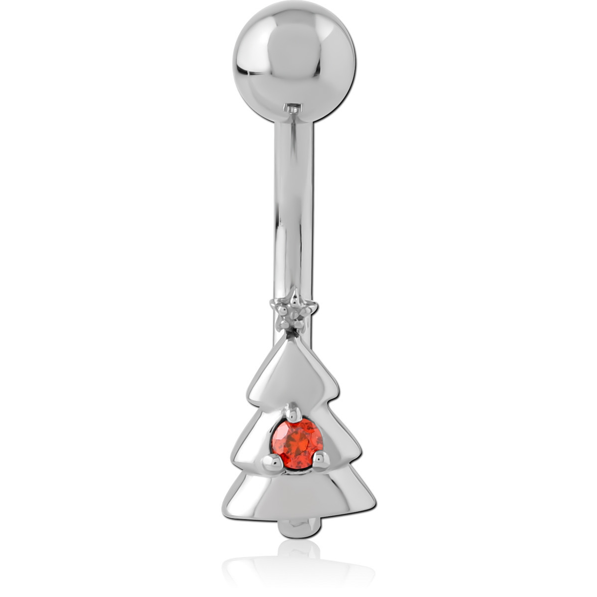 SURGICAL STEEL JEWELED NAVEL BANANA
