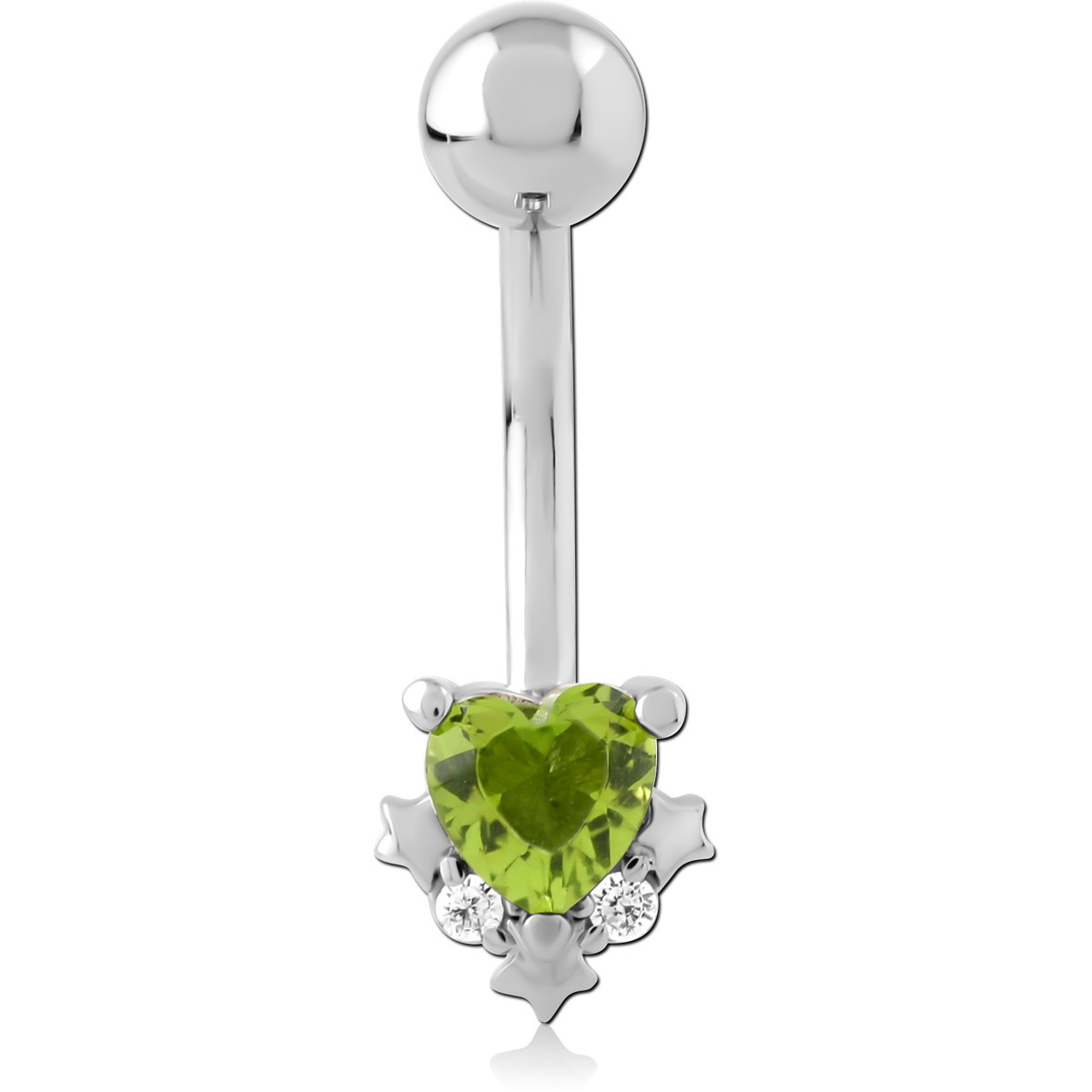 SURGICAL STEEL JEWELED NAVEL BANANA