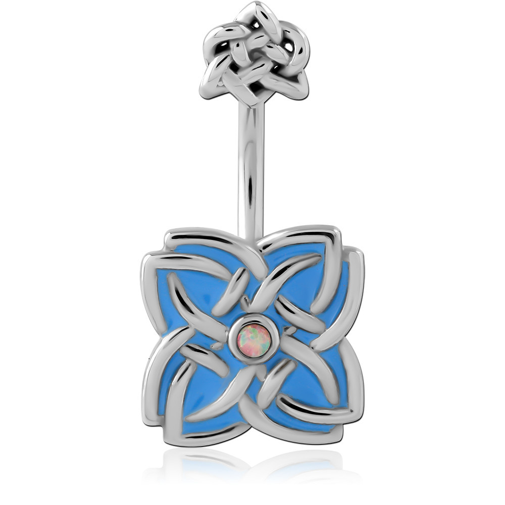 SURGICAL STEEL JEWELED NAVEL BANANA