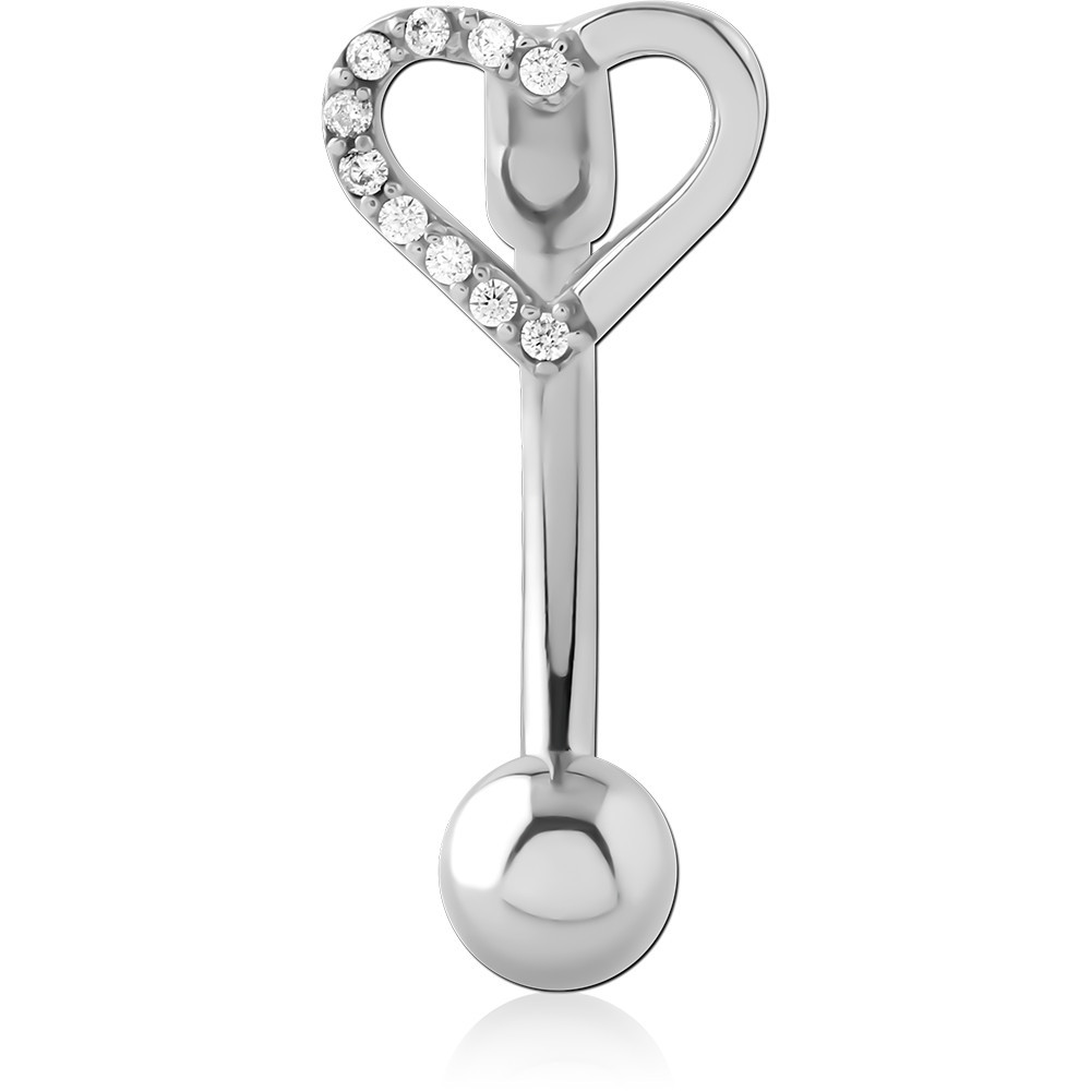 SURGICAL STEEL JEWELED NAVEL BANANA