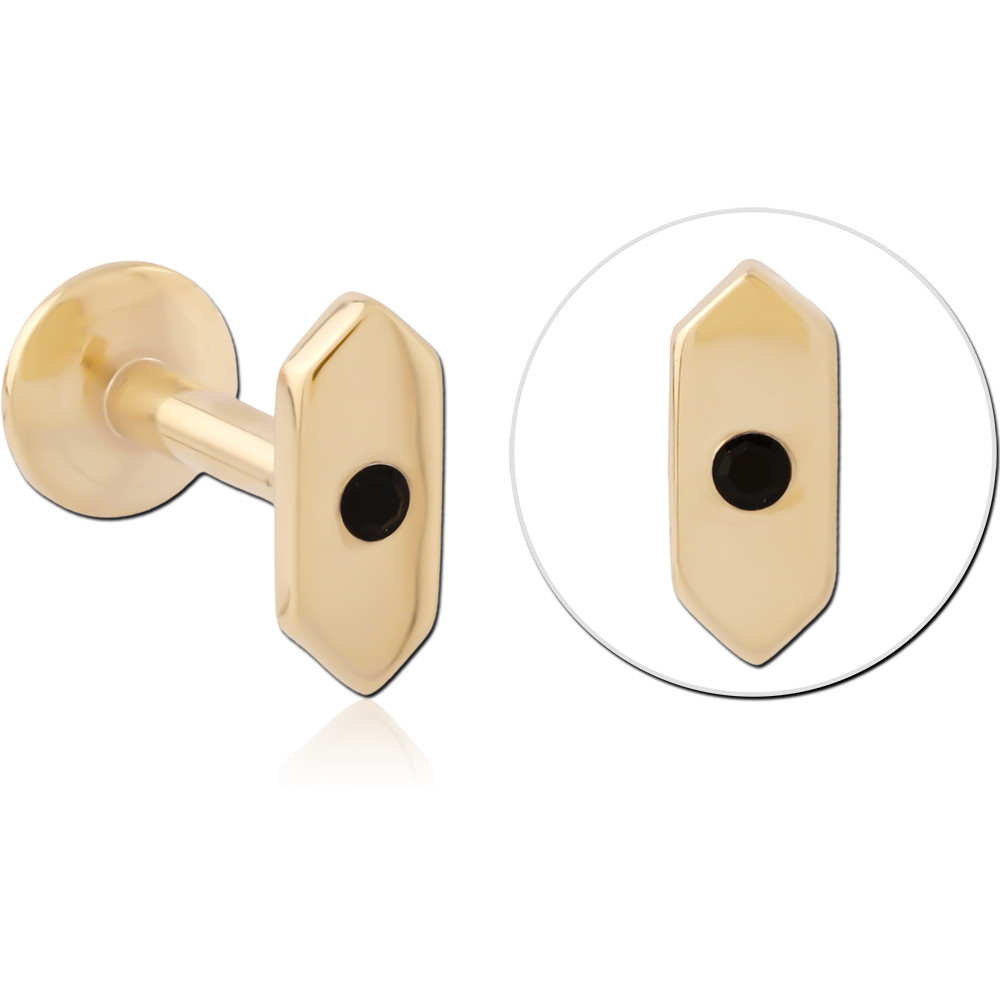 GOLD PVD 18K SURGICAL STEEL INTERNALLY THREADED MICRO LABRET