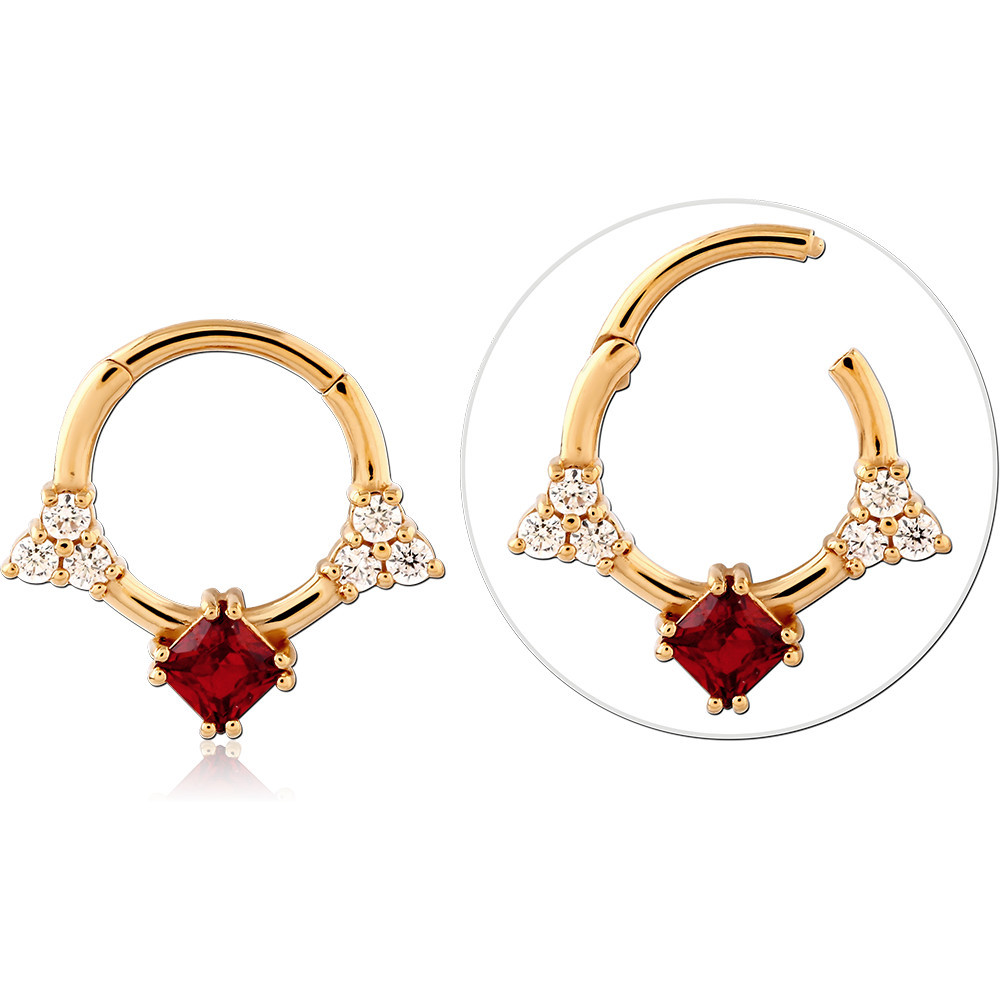STERLING SILVER 925 GOLD PLATED 18K JEWELED MULTI PURPOSE CLICKER