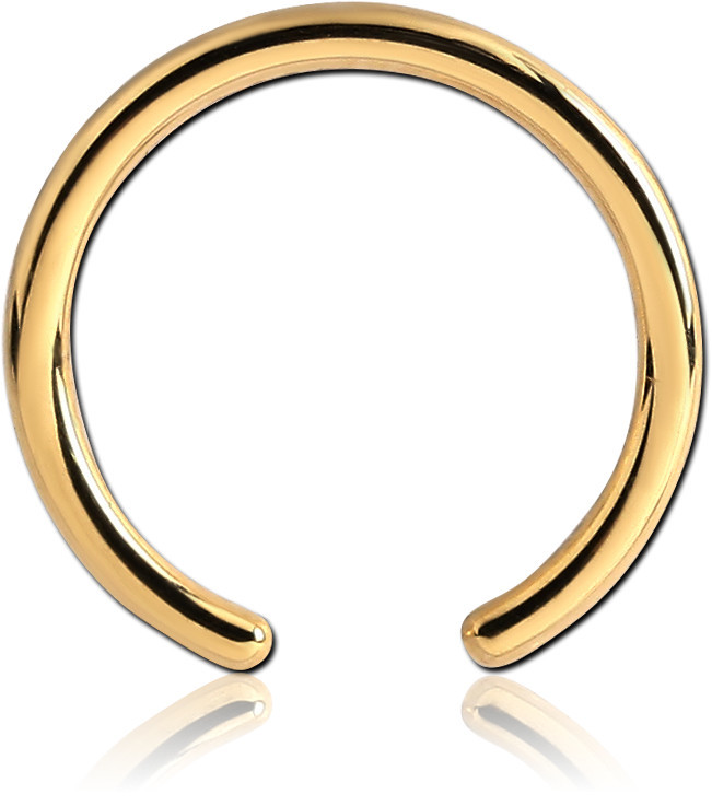 GOLD PVD COATED SURGICAL STEEL BALL CLOSURE RING PIN