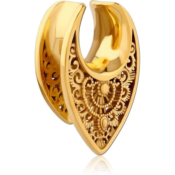 GOLD PVD COATED SURGICAL STEEL HALF TUNNEL