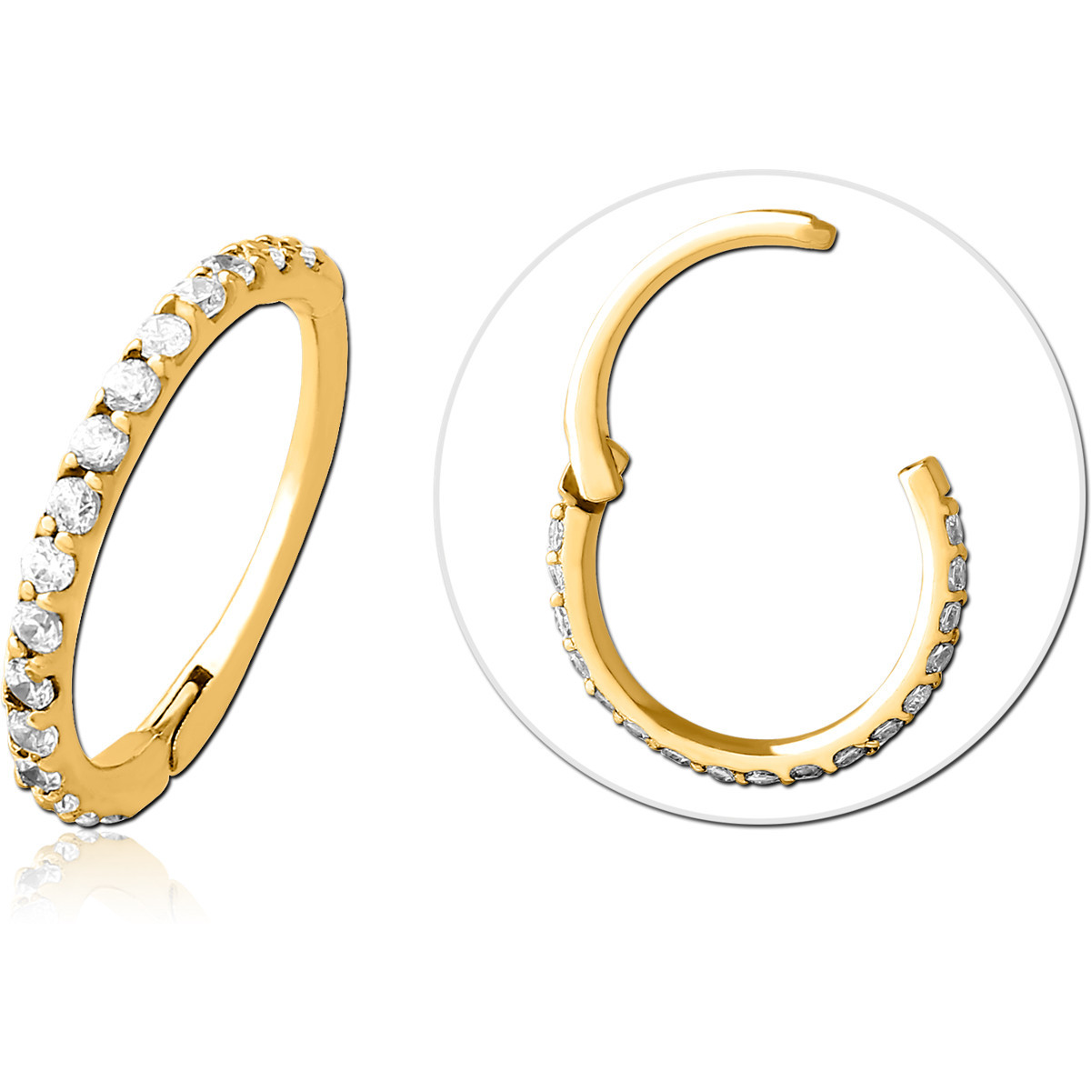 GOLD PVD COATEDE SURGICAL STEEL JEWELED MULTI PURPOSE CLICKER