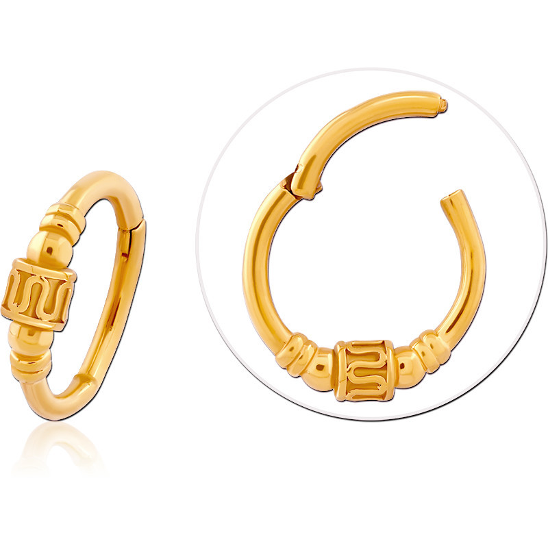 GOLD PVD COATED SURGICAL STEEL HINGED CLICKER