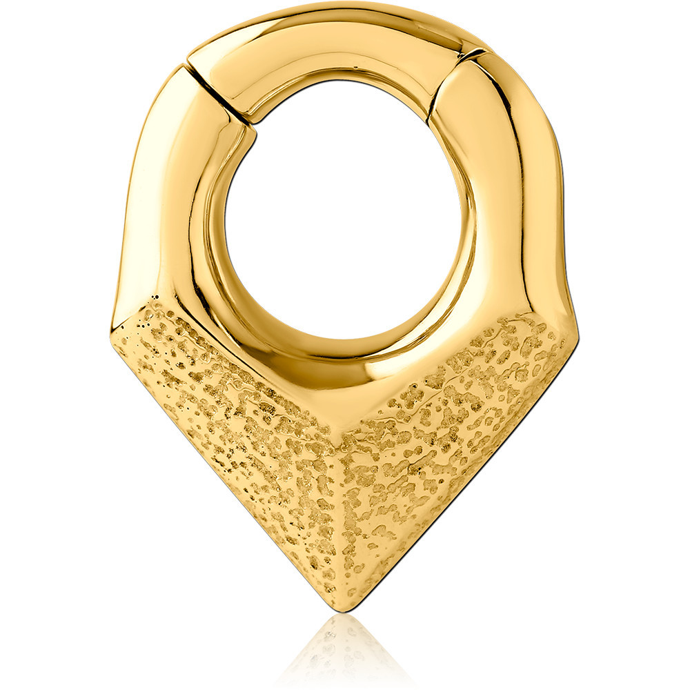 GOLD PVD COATED SURGICAL STEEL HINGED SEGMENT CLICKER