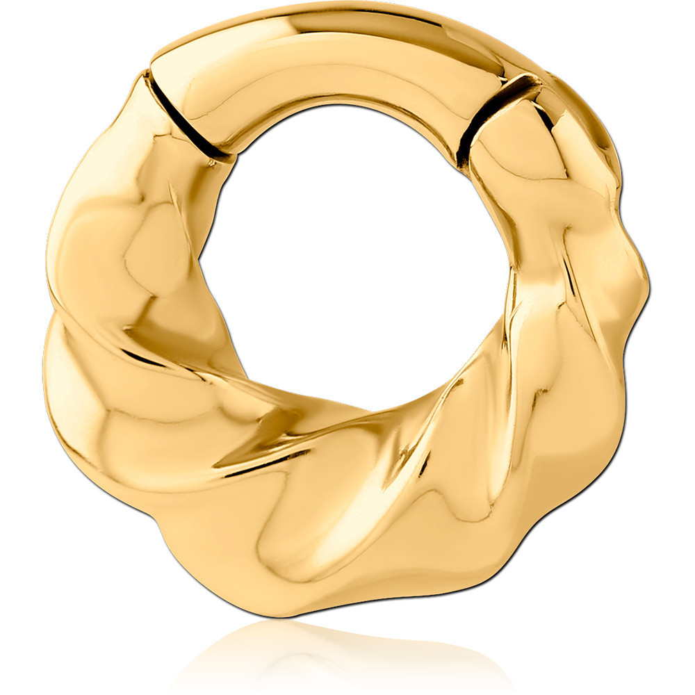 GOLD PVD COATED SURGICAL STEEL HINGED SEGMENT CLICKER
