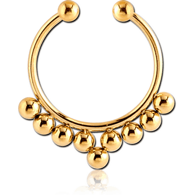 GOLD PLATED SURGICAL STEEL FAKE SEPTUM RING
