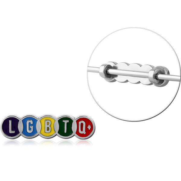 SURGICAL STEEL ADJUSTABLE SLIDING CHARM FOR INDUSTRIAL BARBELL