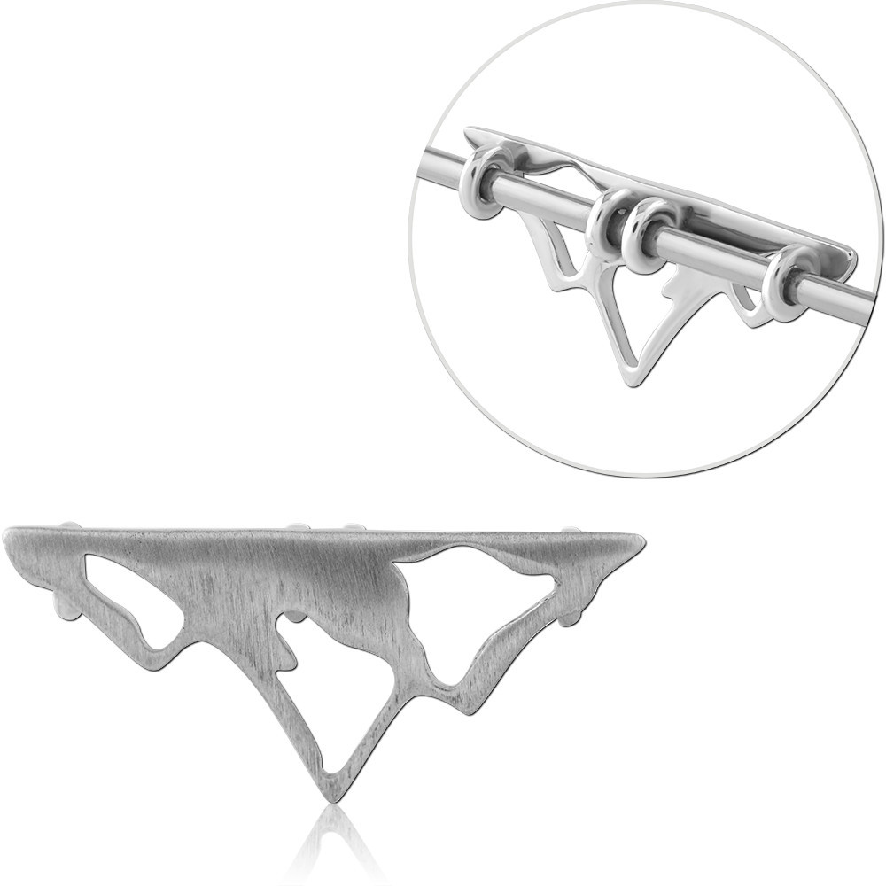 SURGICAL STEEL ADJUSTABLE SLIDING CHARM FOR INDUSTRIAL BARBELL