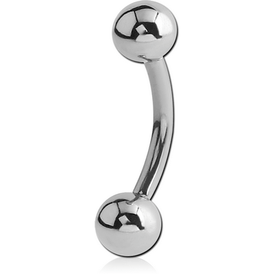 SURGICAL STEEL INTERNALLY THREADED CURVED BARBELL