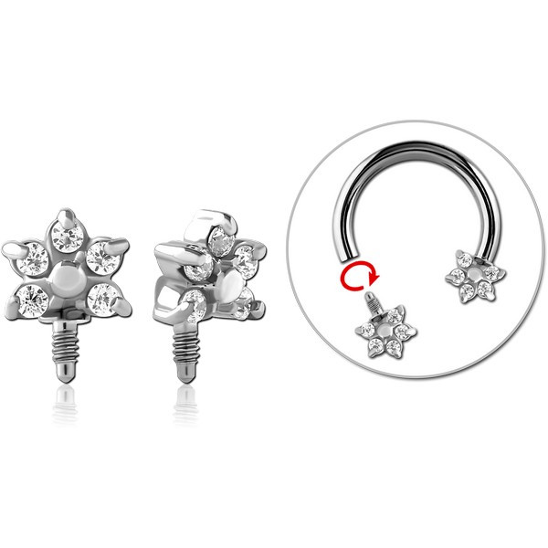 SURGICAL STEEL ATTACHMENT INTERNALLY THREADED FOR CIRCULAR BARBELL