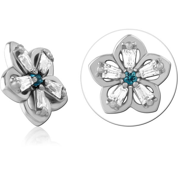 SURGICAL STEEL JEWELLED MICRO ATTACHMENT FOR 1.2MM INTERNALLY THREADED PINS