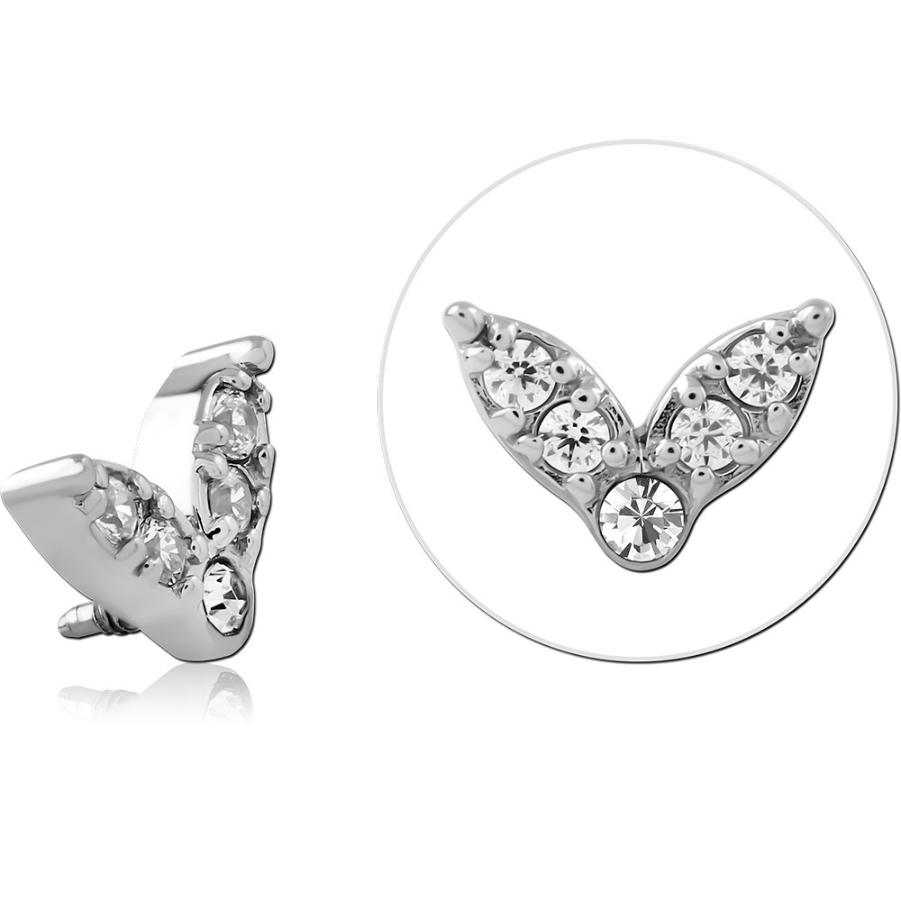 SURGICAL STEEL JEWELLED MICRO ATTACHMENT FOR 1.2MM INTERNALLY THREADED PINS