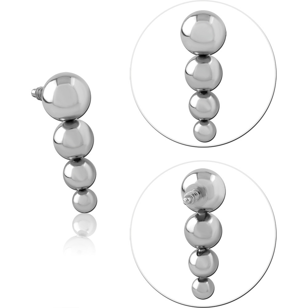 SURGICAL STEEL MICRO BALL ATTACHMENT FOR 1.2MM INTERNALLY THREADED PINS
