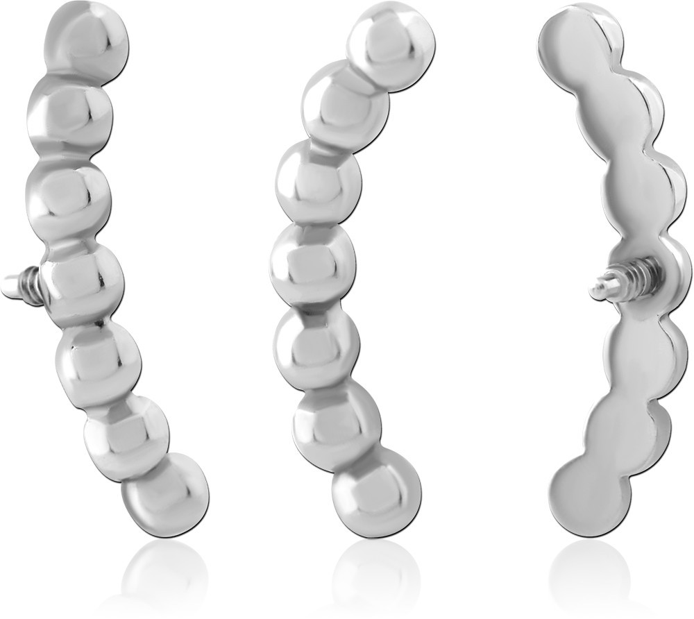 SURGICAL STEEL INTERNAL THREADED ATTACHMENT FIVE BALL CLUSTER CURVE