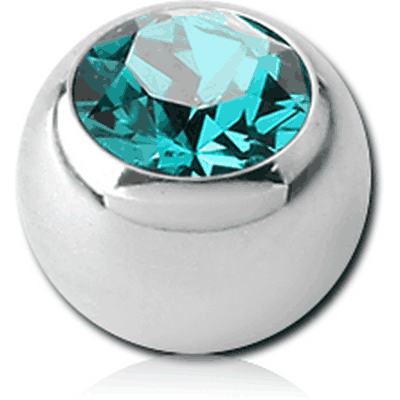 SURGICAL STEEL SWAROVSKI CRYSTAL JEWELED BALL