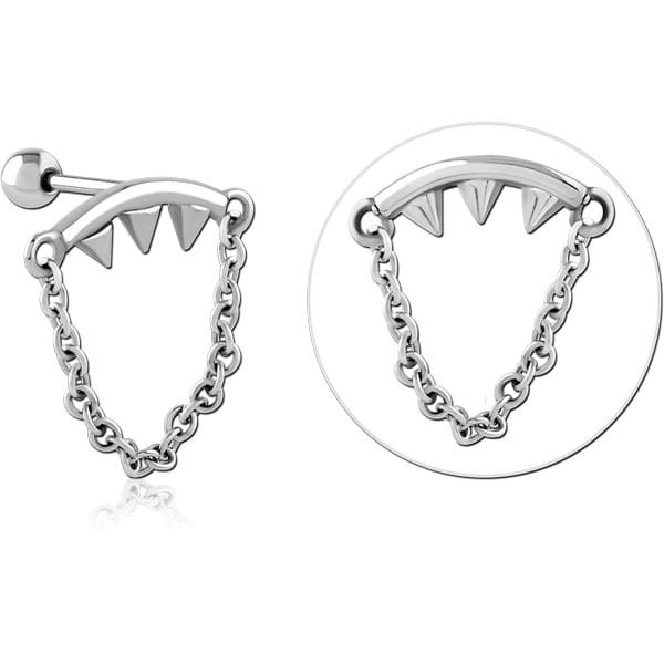 SURGICAL STEEL TRAGUS MICRO BARBELL