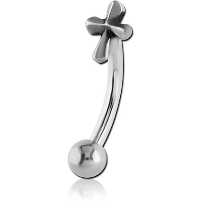 SURGICAL STEEL FANCY CURVED MICRO BARBELL - CROSS